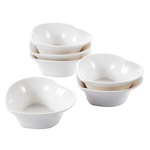 3.5 in. White Ceramic Ramekins Set for Souffle Dishes (Set of 6)
