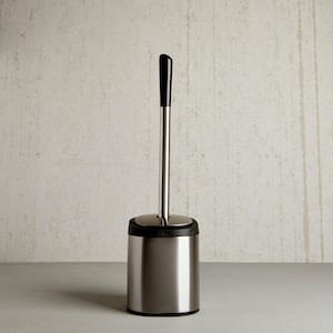 CLAM Toilet Brush and Holder with Self Closing Lid