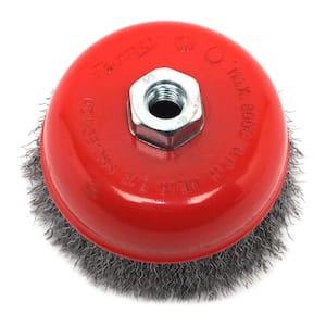 5 in. x 5/8 in.-11 Threaded Arbor Coarse Crimped Wire Cup Brush