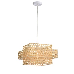 Caitlyn 57 in. 1-Light Indoor Cream Finish Pendant Light with Light Kit