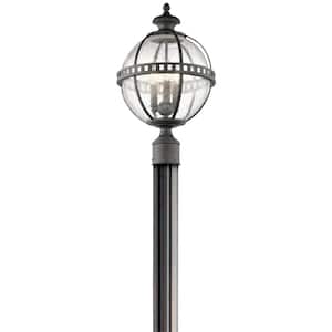 Halleron 3-Light Londonderry Aluminum Hardwired Waterproof Outdoor Post Light with No Bulbs Included (1-Pack)
