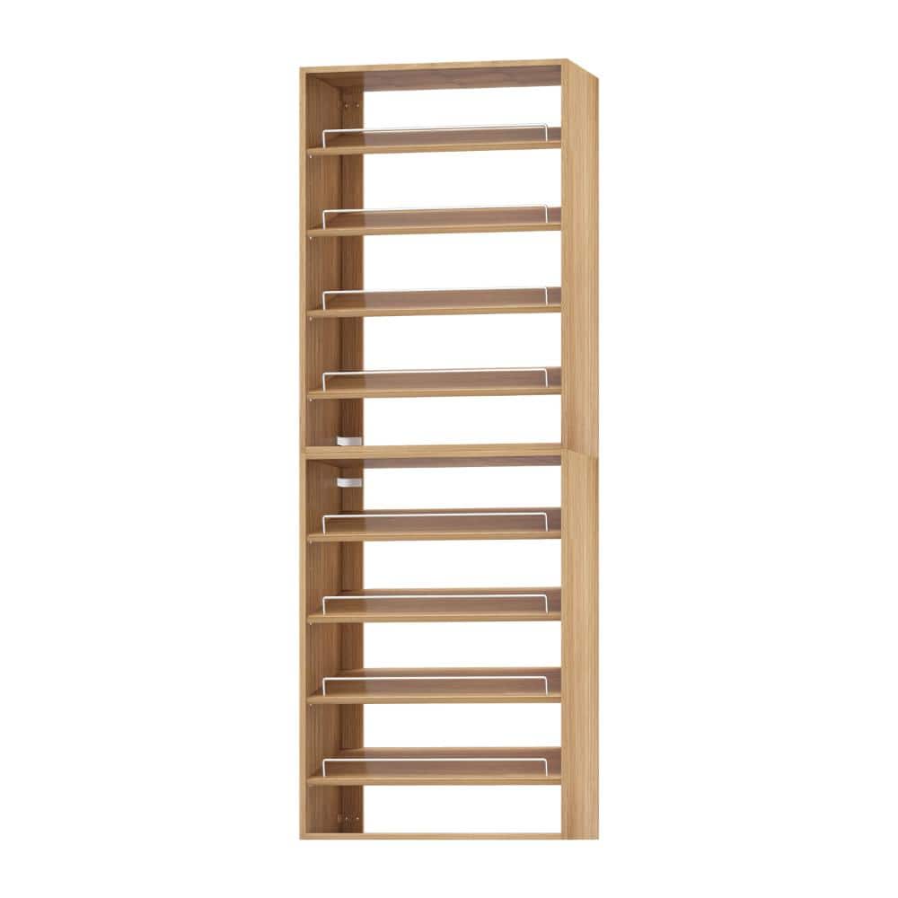 19.5 in W Wood Modular Closet System Wood Closet Organizer Storage Unit for Clothes Shoes Handbags and Accessories