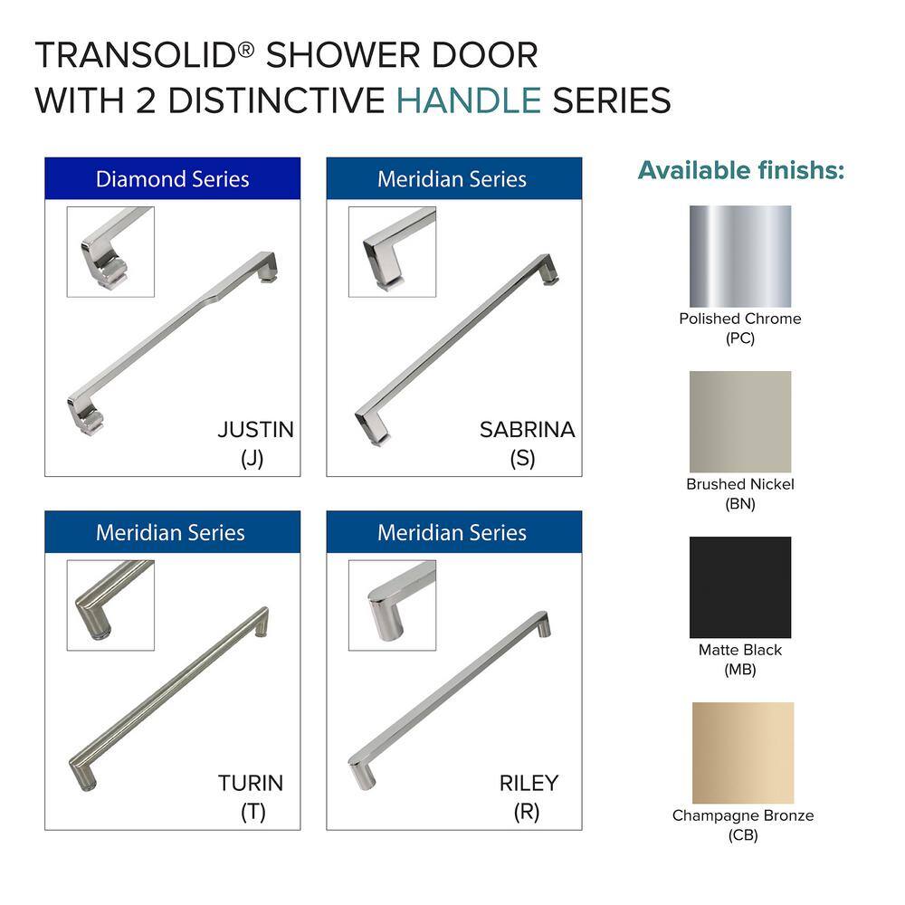 Eden 60" x 80" Clear Glass Sliding Shower Door with Brushed Nickel Finish