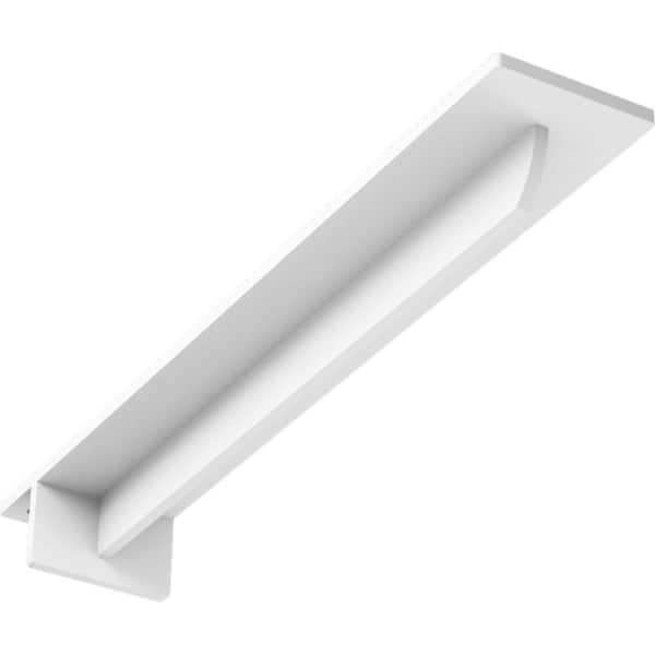 Ekena Millwork 3 in. x 2 in. x 18 in. Steel White Primer Heaton Bracket