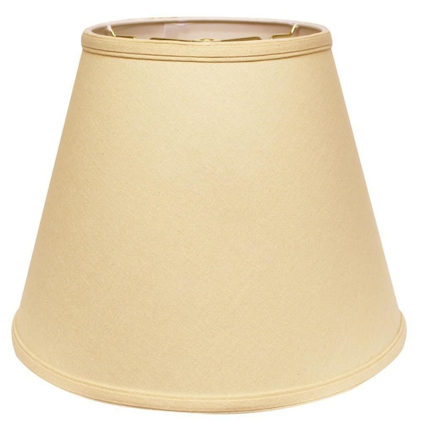 Mix and Match 13 in. Beige Linen Bell Lamp Shade with Uno Fitter