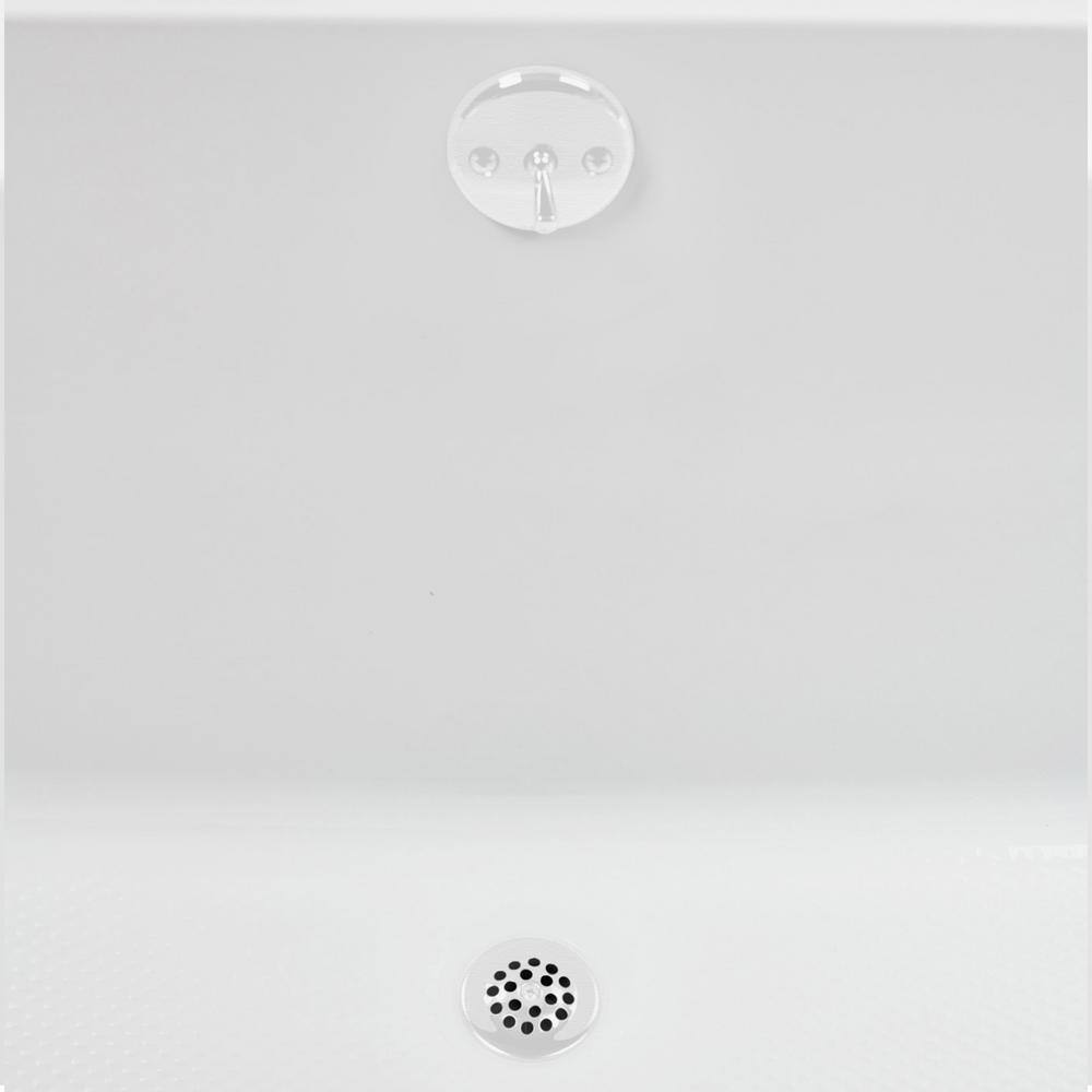 60" x 32" Glossy White Acrylic Drop-In Soaking Bathtub