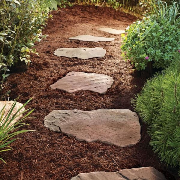 18 in. x 18 in. x 1.75 in. Foot Notes Autumn Blend Patio Step Stone (75-Piece Pallet)