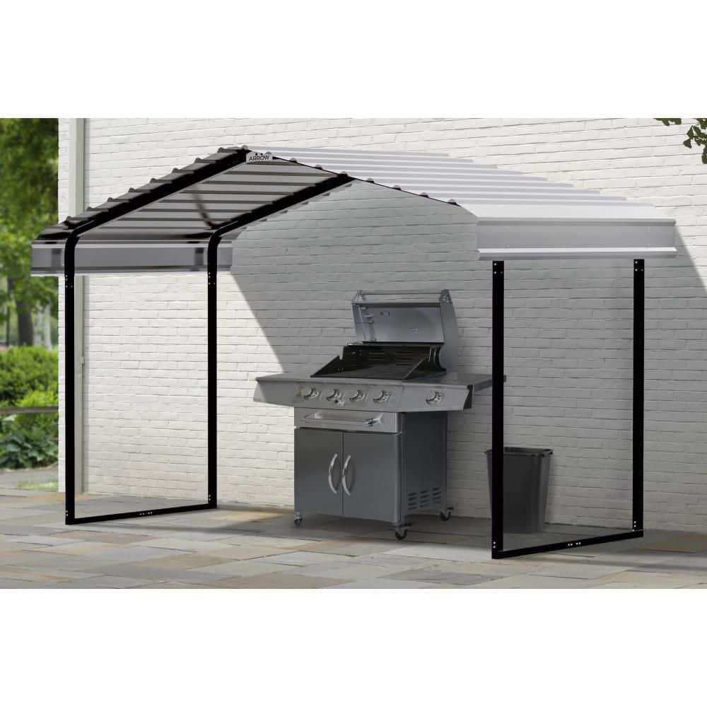 カーポート Arrow 12 ft. W x 6 ft. D x 7 ft. H Eggshell Galvanized Steel