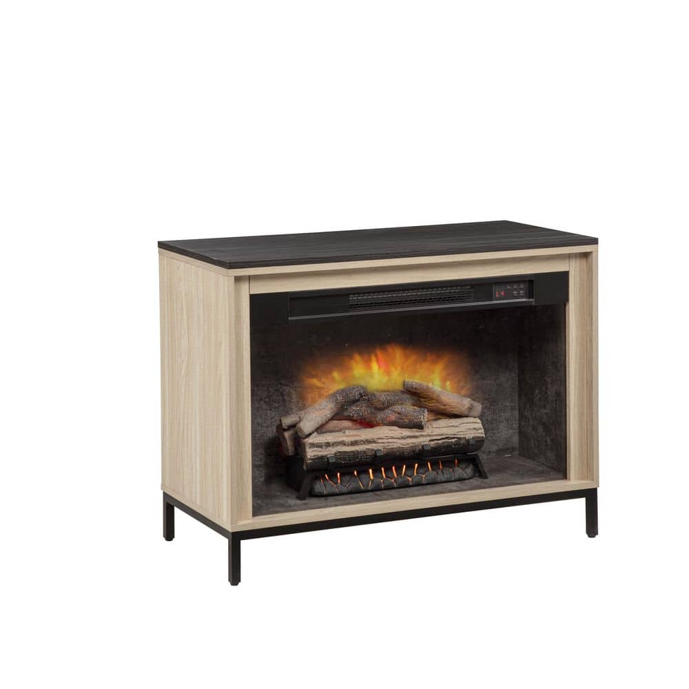 Alver 34 in. Freestanding Electric Fireplace TV Stand in Blonde price history on PriceWatchPro