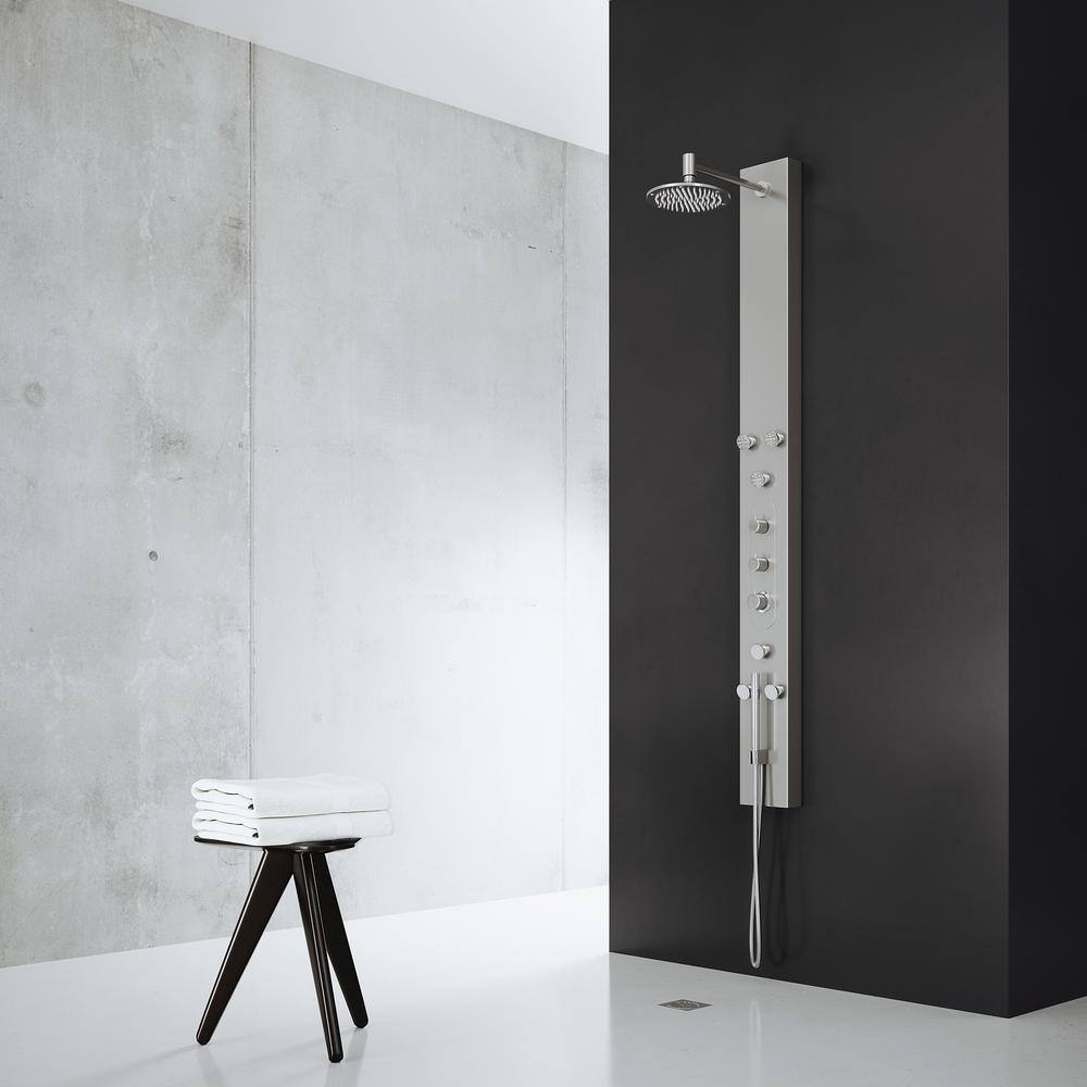 Dilana 67" Stainless Steel 6-Jet Shower System with Hand Shower
