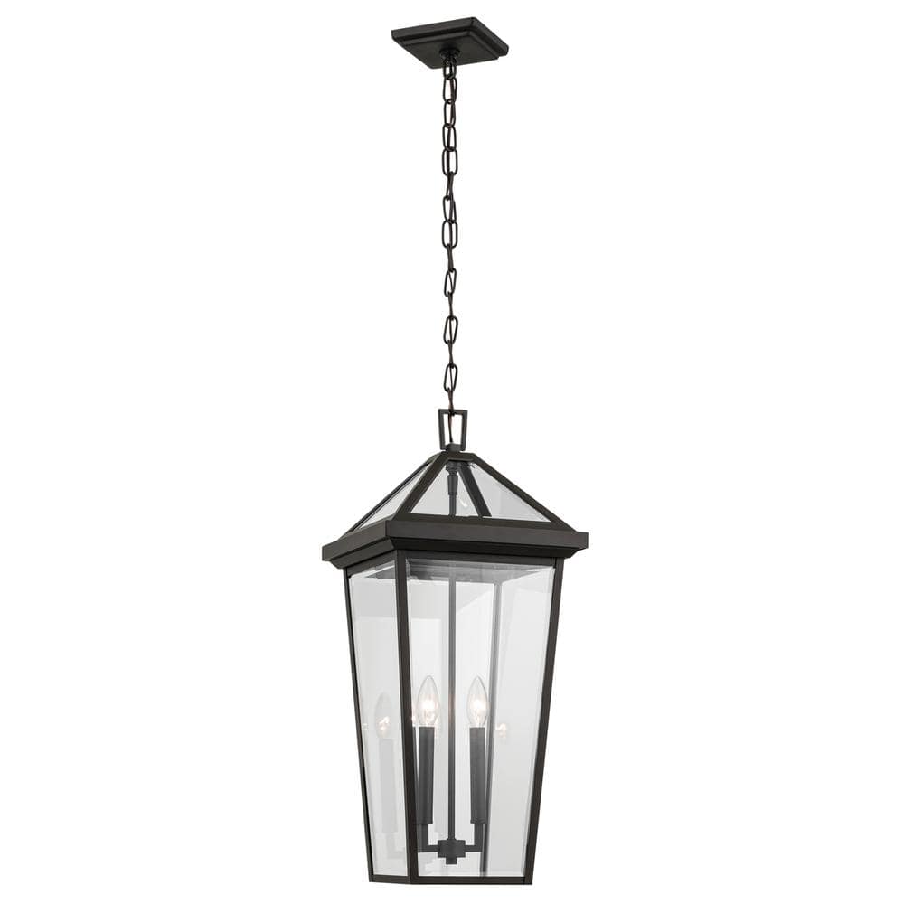 Olde Bronze 26" Outdoor Pendant with Clear Beveled Glass