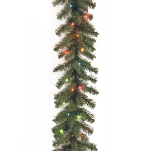 9 ft. Kincaid Spruce Garland with Multicolor Lights
