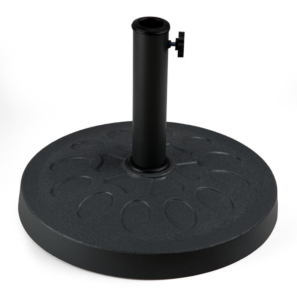 Trademark Innovations 28.6 lbs. Resin Patio Umbrella Base in Charcoal ...