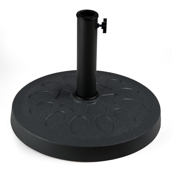 Trademark Innovations 28.6 lbs. Resin Patio Umbrella Base in Charcoal Gray
