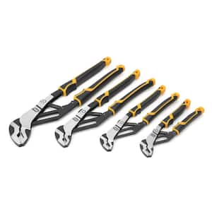6 in., 8 in., 10 in., 12 in. PITBULL Auto-Bite, Tongue and Groove Pliers, Dual Material (4-Piece)