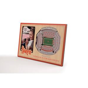 NCAA Nebraska Cornhuskers Team Colored 3D StadiumView with 4 in. x 6 in. Picture Frame