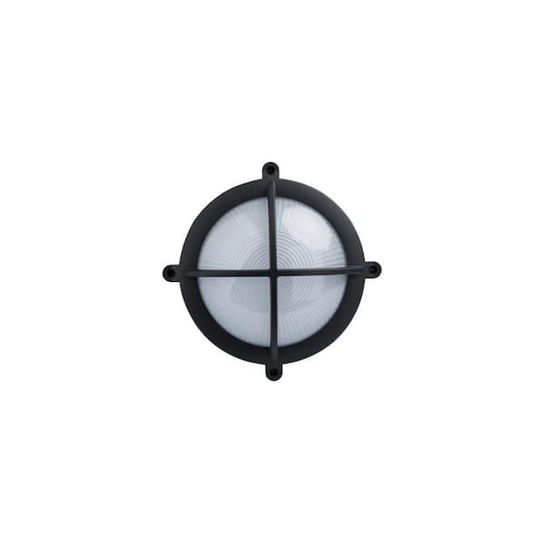 LUTEC 1-Light Black Outdoor LED Wall Mount Lantern Sconce with CCT