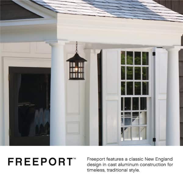 Freeport 1-Light Black Outdoor Post or Pier Mount