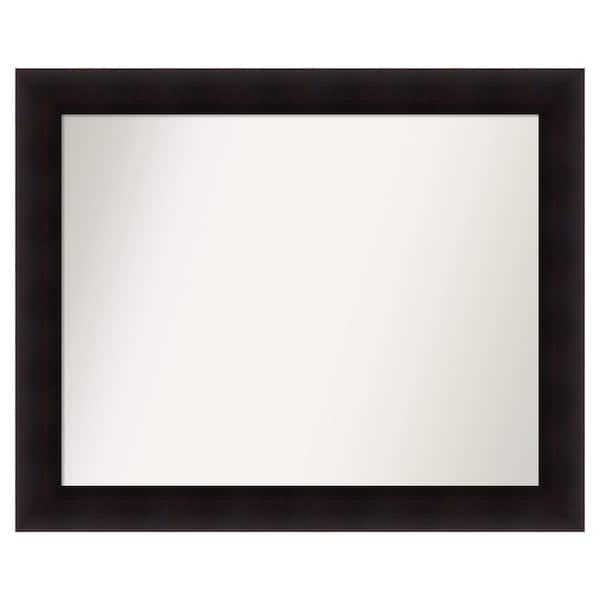 Amanti Art Portico Espresso 37.75 in. x 30.75 in. Custom Non-Beveled Wood Framed Batthroom Vanity Wall Mirror