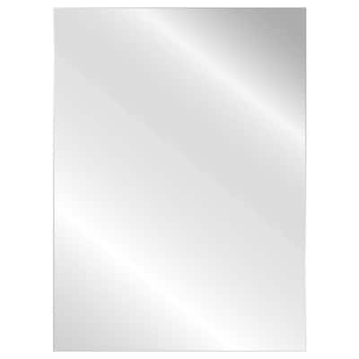 30 in. W x 36 in. H Rectangular Frameless Polished Edge Wall Bathroom Vanity Mirror in Silver