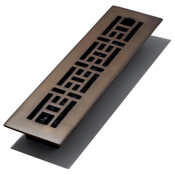 Decor Grates 2 in. x 12 in. Rubbed Bronze Solid Brass Oriental Register