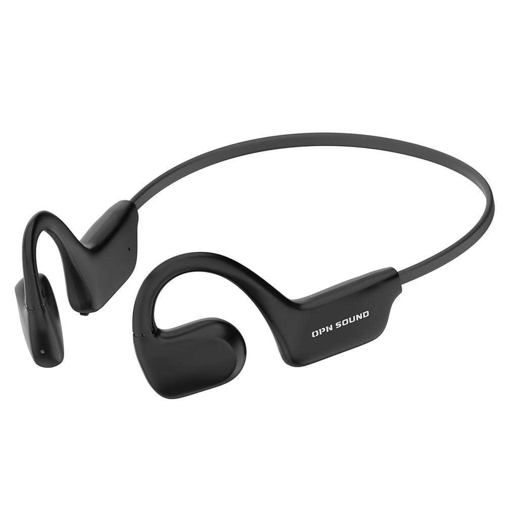 OPN Sound Osso Black Wireless Bluetooth Bone-Conduction Over The Ear ...