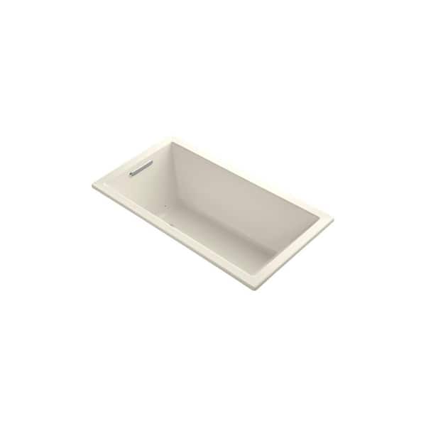 KOHLER Underscore 5 ft. Air Bath Tub in Almond