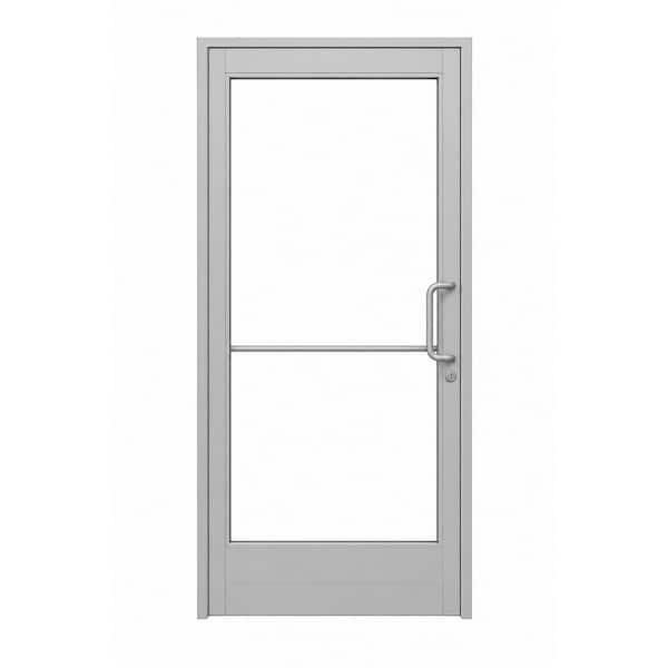 SF60 Series Store Door 36 in. x 84 in. Left Hand/Outswing Clear Anodized Aluminum Prehung Commercial Door
