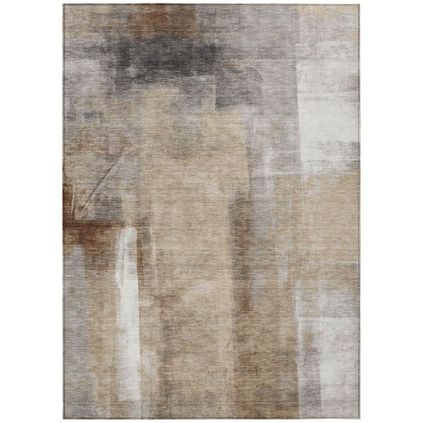 Chantille Machine Washable Indoor/Outdoor Abstract ACN1984 Beige 3 ft. x 4 ft. Area Rug