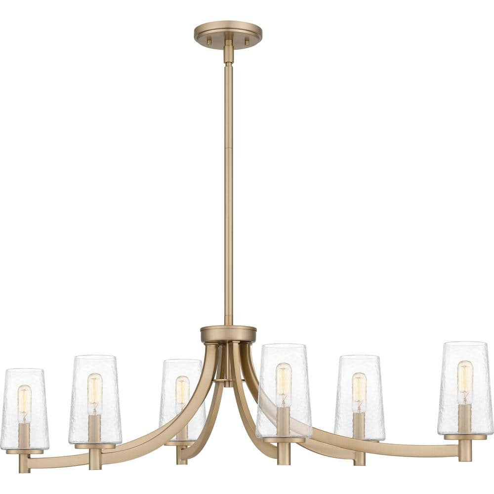 Quoizel Miccio 6 light Bronze Gold Chandelier MIC638BGD - The Home Depot