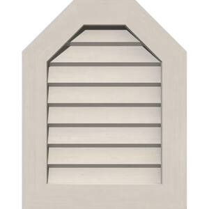 23" x 17" Octagon Primed Smooth Pine Wood Paintable Gable Louver Vent Non-Functional
