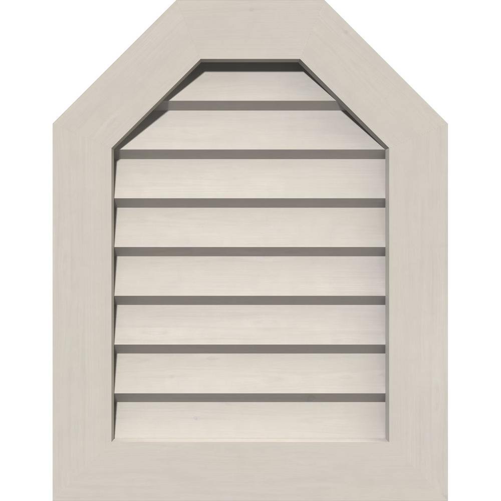 21 in. x 27 in. Octagon Primed Smooth Western Red Cedar Wood Built-in Screen Gable Louver Vent price history on PriceWatchPro