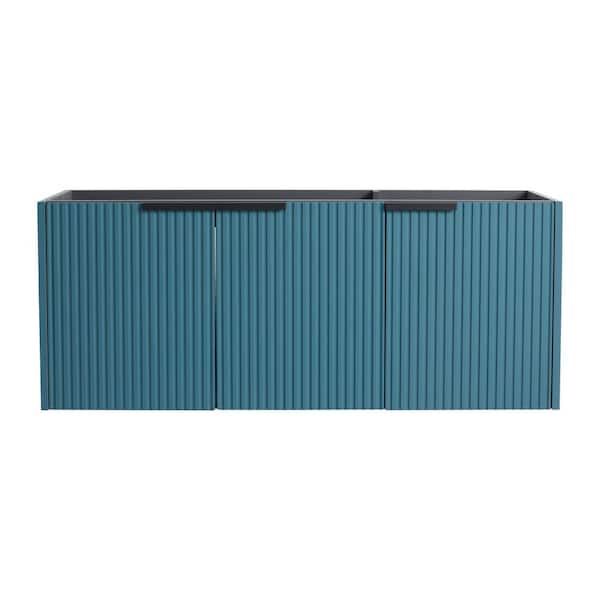 48 in. Bath Vanity Cabinet without Top in Lake Blue Unassembled
