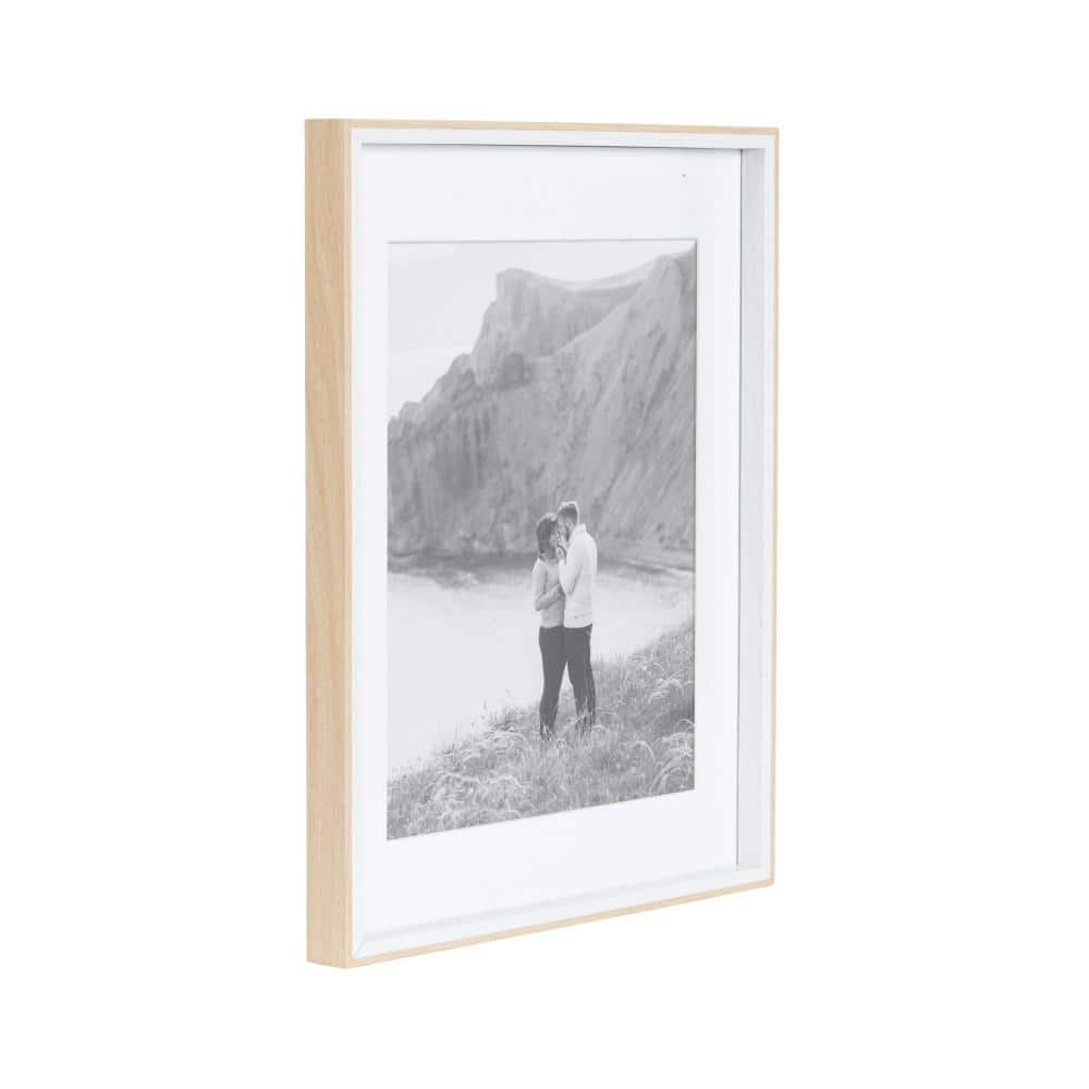 White and Natural Wood 14x18 Picture Frame Set of 3