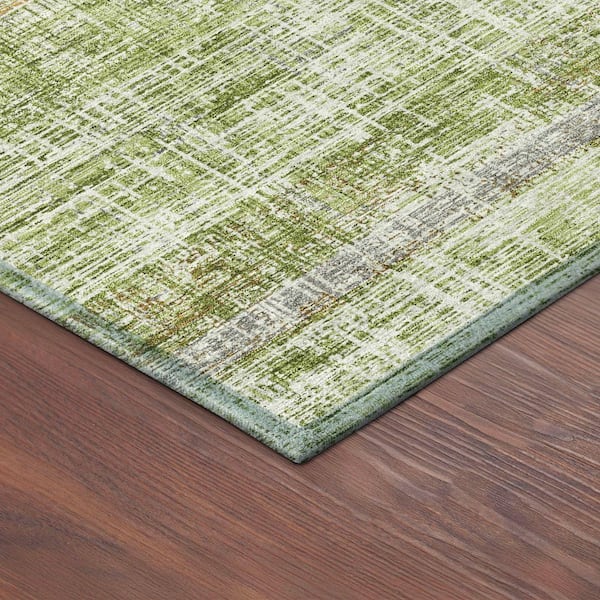 Chantille Machine Washable Indoor/Outdoor Abstract ACN2388 Green 2 ft. x 3 ft. Accent Rug