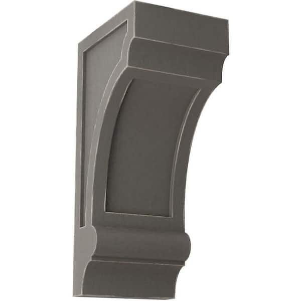 Ekena Millwork 5-1/2 in. x 14 in. x 7 in. Reclaimed Grey Diane Recessed Wood Vintage Decor Corbel