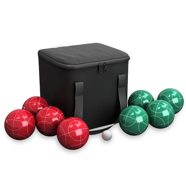 NEW BOULES SET WITH EIGHT BALLS ONE JACK & BLACK CARRY CASE ACK 