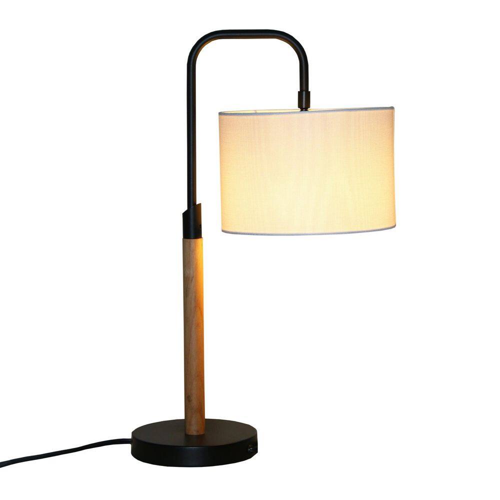 21 in. New Design Small Modern Stylish Desk Lamp with Cylinder Shade Task and Reading, Black price history on PriceWatchPro