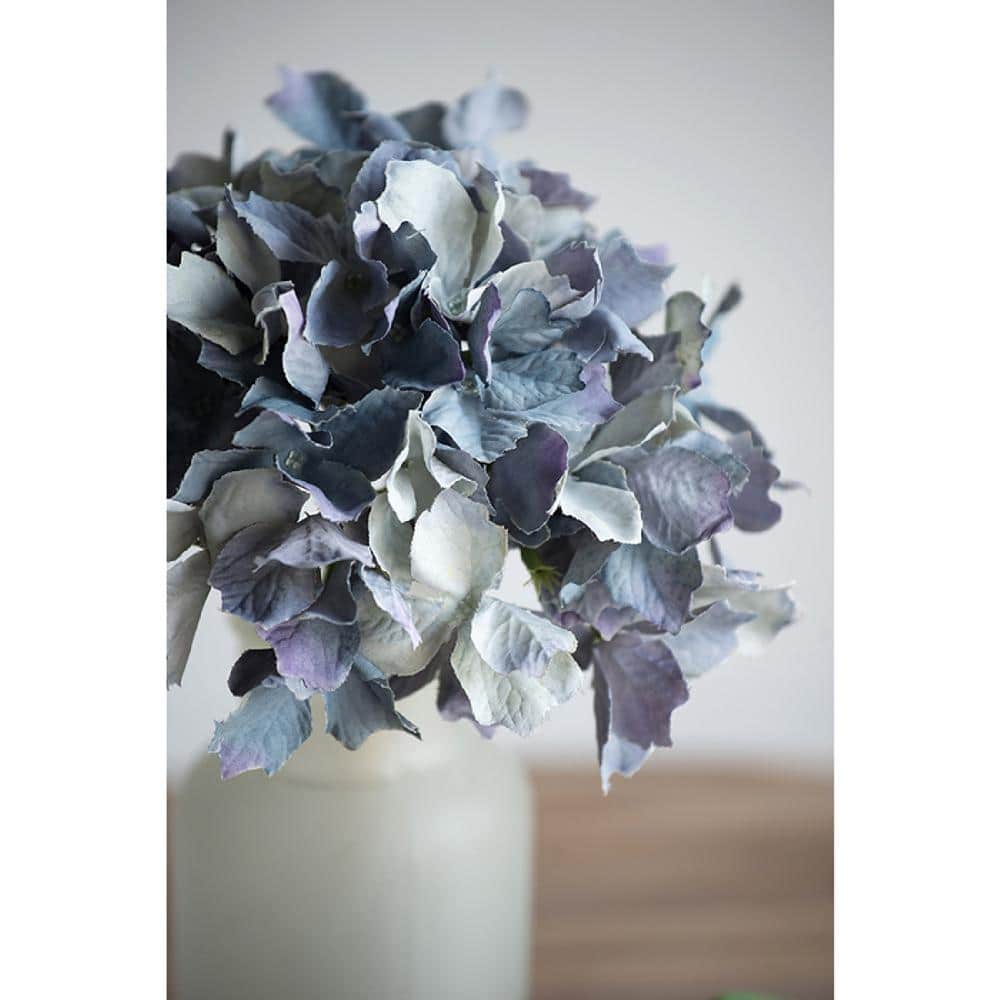 14'' Multi Blue Faux Hydrangea Set for Tabletop Decor