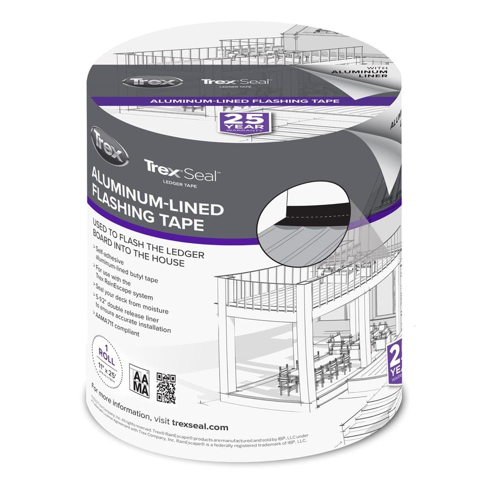 Trex RainEscape Trex 11 in. x 25 ft. Ledger Tape Retail Roll Self