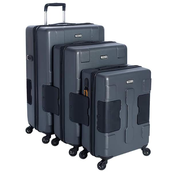 TACH V3 Connectable Hardside Luggage Set, 3 Piece Set, Wine Red