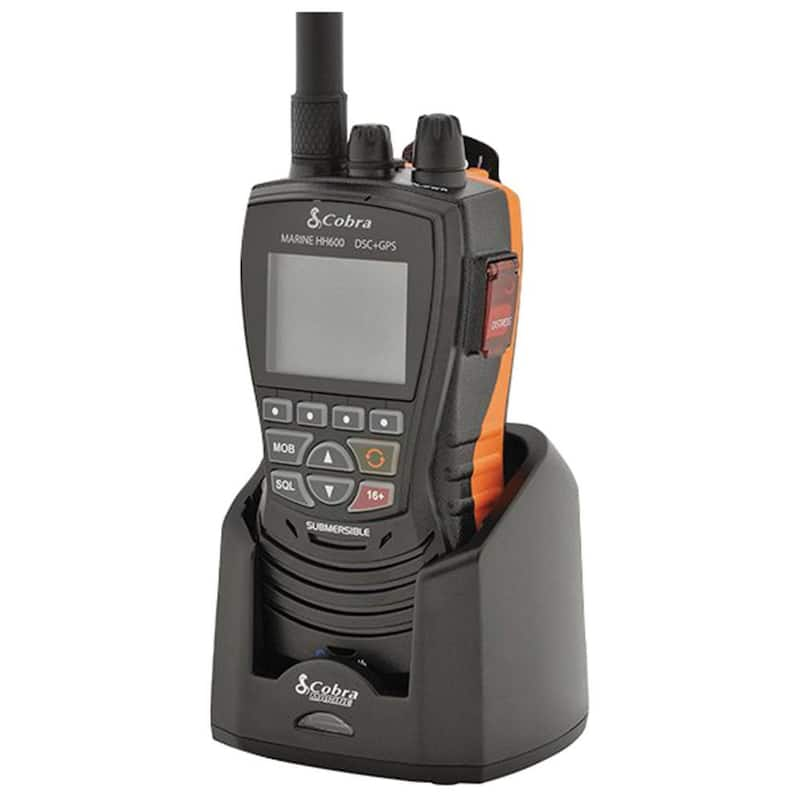 DSC Floating Black VHF Marine Radio with Built-in GPS and Bluetooth