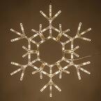 36 in. 105-Light LED Warm White Folding Snowflake Decoration