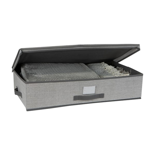 Simplify 2 Pack Under the Bed Storage Bag in Heather Grey Nonwoven