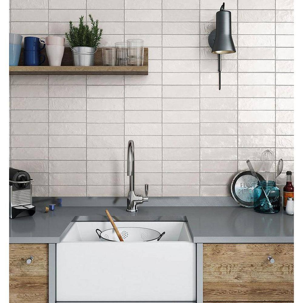 White 2.5x8 Matte Glossy Ceramic Subway Mosaic Tile