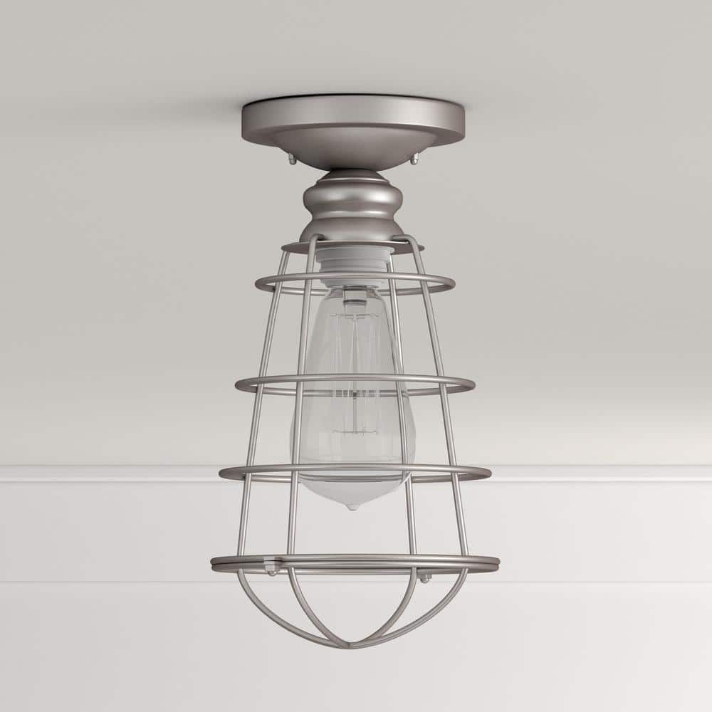 Galvanized Steel Industrial Ceiling Light with Wire Cage