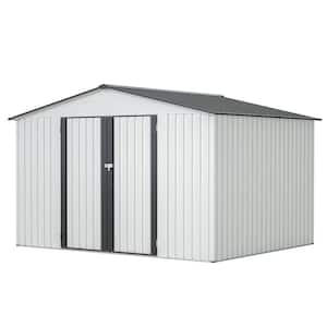 10 ft. W x 8 ft. D Metal Storage Shed with Vents and Lockable Door (80 sq. ft.)