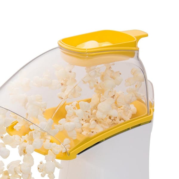 PopLite 4 oz. White and Yellow Hot Air Countertop Popcorn Popper - The Home Depot