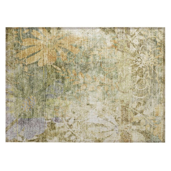 Addison Rugs Chantille Machine Washable Indoor/Outdoor Abstract ACN2223 Brown 1 ft. 8 in. x 2 ft. 6 in. Accent Rug