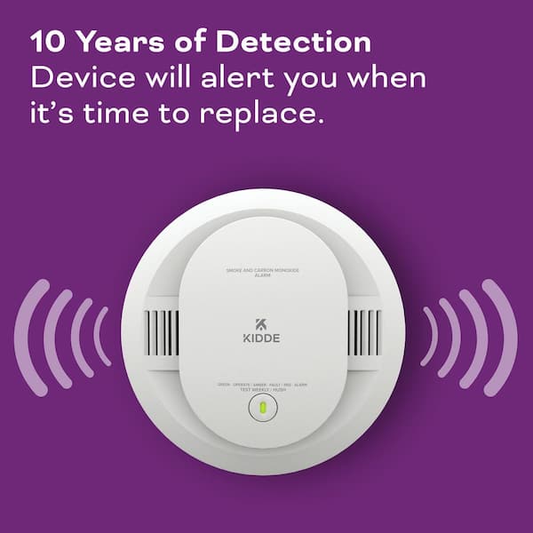 Kidde Smoke & Carbon Monoxide Detector, 10-Year Battery, Voice Alerts